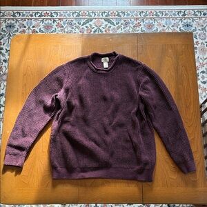 L.L. Bean Men's Crewneck Sweater in Rich Purple